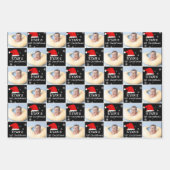 Foto Weihnachtsmannmütze Snowflake Geschenkpapier Set (Vorderseite)