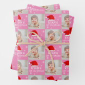 Foto Weihnachtsmannmütze Snowflake Geschenkpapier Set (Beispiel)