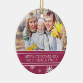 Foto Weihnachtsschmuck Burgund Schnee (Rechts)