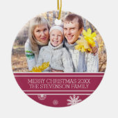 Foto Weihnachtsschmuck Burgund Schnee (Vorne)