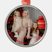 Foto Weihnachtsschmuck, individueller Urlaub Ornament Aus Metall (Vorne)