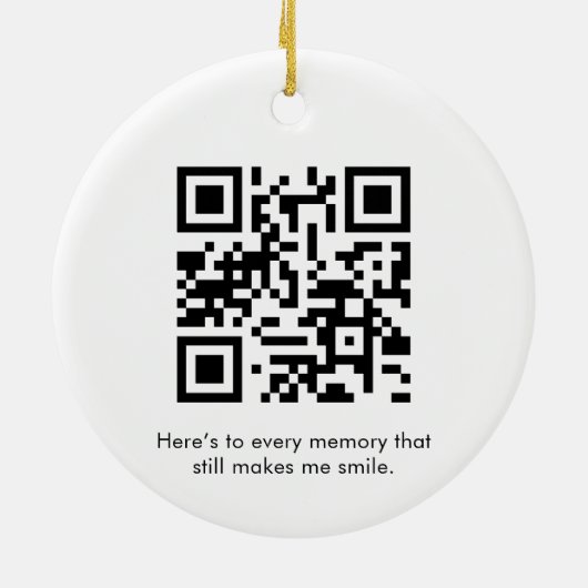 Foto Weihnachtsschmuck mit QR-Code (Hinten)