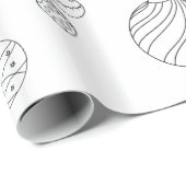 Foto Weihnachtsschmuck Schwarz und Weiß Geschenkpapier (Rolleneckpunkt)