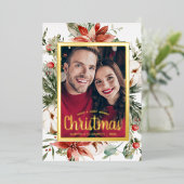 Foto Weihnachtsschrift Folien Feiertagskarte (Stehend vorne)