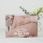 Foto Weihnachtsschwangerschaft Ankündigung (Stehend Vorderseite)