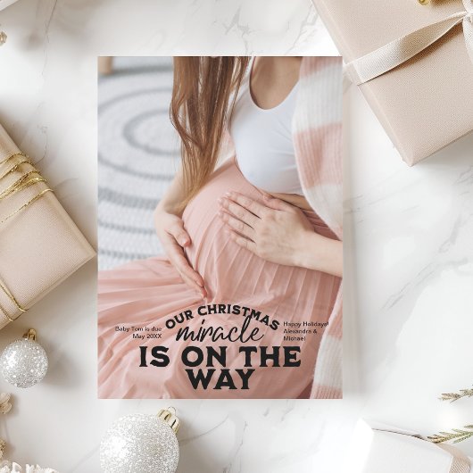 Foto Weihnachtsschwangerschaft Ankündigung
