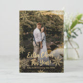 Foto Weihnachtsschwangerschaft Ankündigung (Stehend Vorderseite)