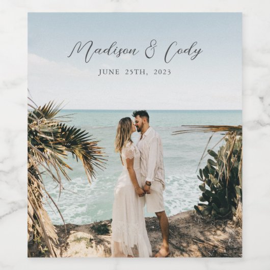 Foto Weinflasche Geburtstagssehen Weinetikett (Einzelnes Label)