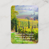 Foto  Weinkultur und Erde Weinberg Weinkultur und  Visitenkarte (Vorderseite)