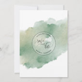 Foto, Weiß und Grün Hochzeit speichern Sie das Dat Save The Date (Rückseite)