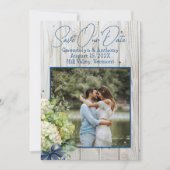 Foto "Weiße Blume" Save the Date Einladung (Vorderseite)