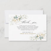 Foto Weiße Blumengärten Gold in Liebe Dankeskarte (Vorderseite)