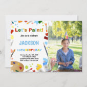 Foto Weißes Kleid für Mess Paint Einladungen (Vorderseite)