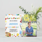 Foto Weißes Kleid für Mess Paint Einladungen (Stehend Vorderseite)