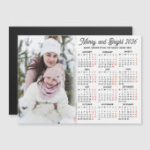 Foto Weißkalender 2026 Magnetkarte Magneteinladung (Vorne/Hinten)