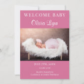 Foto Welcome Baby Ankündigung (Vorderseite)