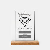 Foto Welcome Guest Wifi Password Akryllische Signa Acrylschild (Vorderseite)