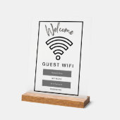 Foto Welcome Guest Wifi Password Akryllische Signa Acrylschild (Winkel)