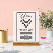 Foto Welcome Guest Wifi Password Akryllische Signa Acrylschild (Hochzeit)