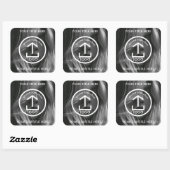 Foto-Werbemarken für Firmenlogo Quadratischer Aufkleber (Blatt)