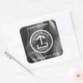 Foto-Werbemarken für Firmenlogo Quadratischer Aufkleber (Umschlag)