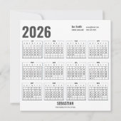 Foto Western 2026 Kalender-Visitenkarte hinzufügen (Rückseite)