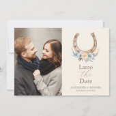 Foto Western Land Bohemische Blumenhochzeit Save The Date (Vorderseite)