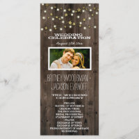 Foto Western Lights & Barn Wood Weddingprogramme