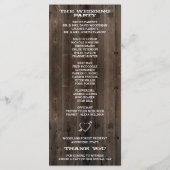 Foto Western Lights & Barn Wood Weddingprogramme Programm (Rückseite)