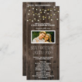 Foto Western Lights & Barn Wood Weddingprogramme Programm (Vorne/Hinten)