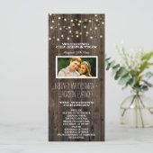 Foto Western Lights & Barn Wood Weddingprogramme Programm (Stehend Vorderseite)