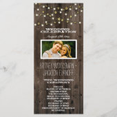 Foto Western Lights & Barn Wood Weddingprogramme Programm (Vorderseite)