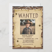 Foto Western Spaß Gewollt Poster jedes Alter Gebur Einladung (Vorderseite)