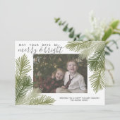 Foto Whimsical Branches Calligraphy Weihnachten (Stehend Vorderseite)