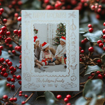 Foto Whimsical Quirky Doodle Holiday