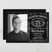 Foto Whiskey Einladung zum Geburtstag Liquor laden (Vorne/Hinten)
