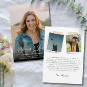 Foto White Black Abschluss Dankeskarte