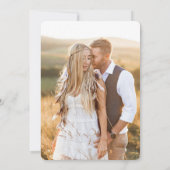 Foto White Contemporary Wedding Save the Date (Rückseite)