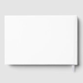 Foto White Elegant Modern Wedding Gold Gästebuch (Rückseite)