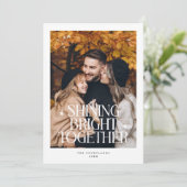 Foto White Feiertagskarte (Stehend Vorderseite)