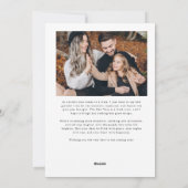 Foto White Feiertagskarte (Rückseite)