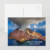 Foto White Island Vulkan Neuseeland Postkarte (Vorne/Hinten)