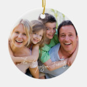 Foto White Script Ornament (Vorne)