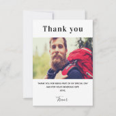 Foto White Typ Mann vielen Dank Karte (Vorderseite)