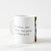 Foto wie Vater wie Tochter oder Sohn Kaffeetasse (Vorderseite Links)