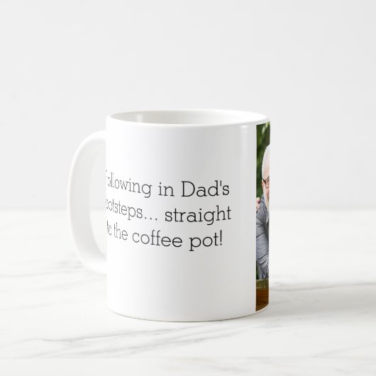 Foto wie Vater wie Tochter oder Sohn Kaffeetasse (Vorderseite Links)