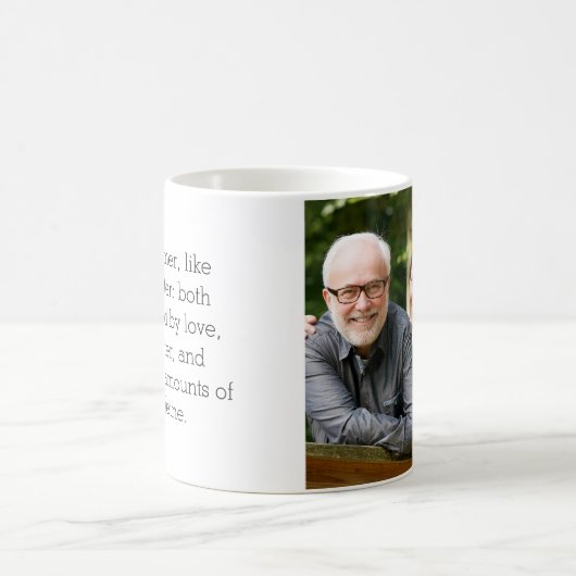 Foto wie Vater wie Tochter oder Sohn Kaffeetasse (Mittel)
