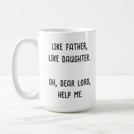 Foto wie Vater wie Tochter Son Personalisiert Kaffeetasse