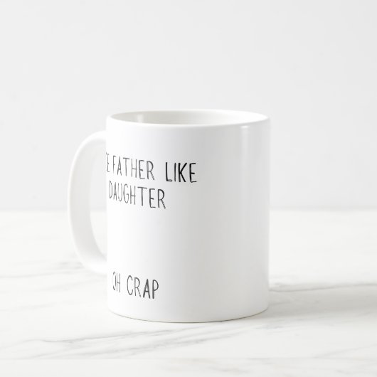 Foto wie Vater wie Tochter- und Sohn-Kaffee Kaffeetasse (Vorderseite Links)