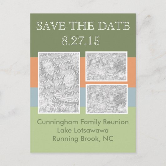 Foto Wiedersehen Save the Date Ankündigungspostkarte (Vorderseite)